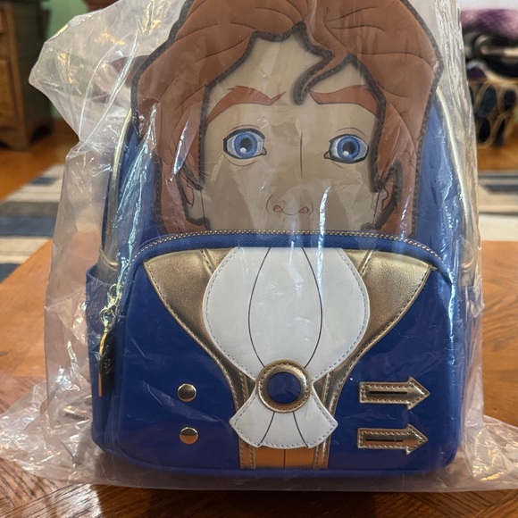 Loungefly Handbags - Loungefly Prince Adam (Beauty and the Beast) Backpack with White & Gold Accents